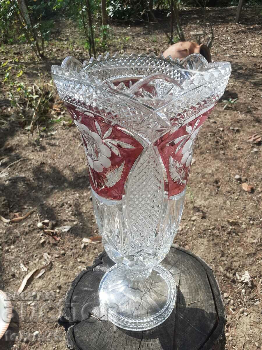 Δημοπρασία Μεγάλο κρυστάλλινο βάζο Bohemia Δημοπρασία Μεγάλο κρυστάλλινο βάζο Bohemia