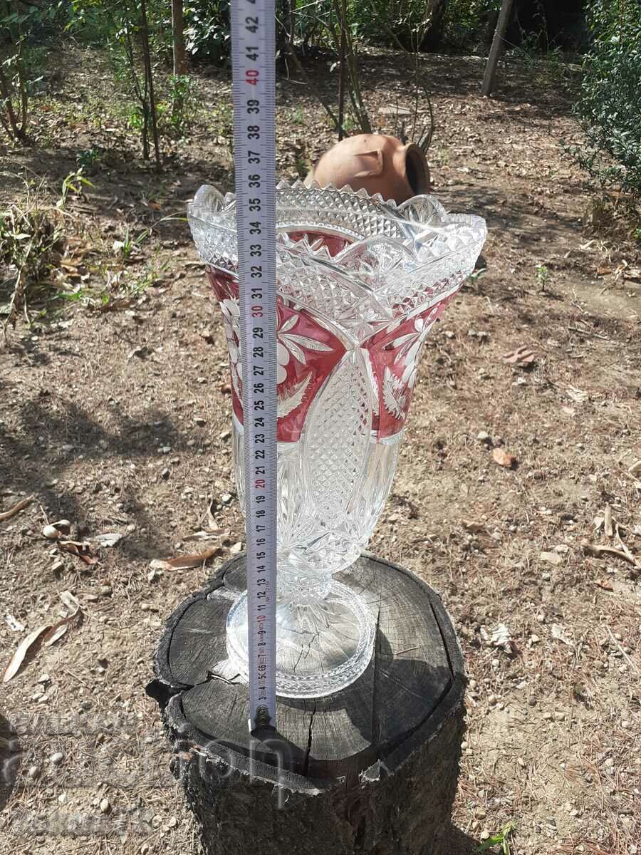 Μεγάλο κρυστάλλινο βάζο Bohemia - 5 Μεγάλο κρυστάλλινο βάζο Bohemia - 5