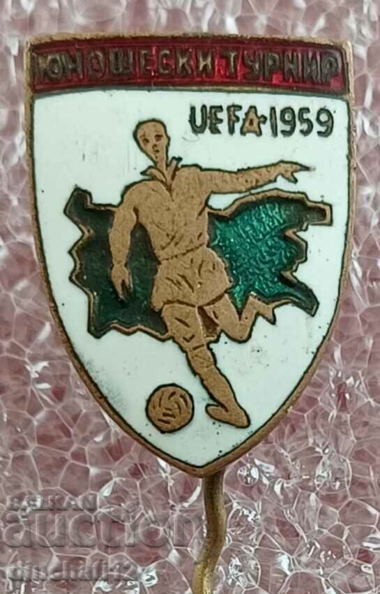 Знак. ЮНОШЕСКИ ТУРНИР  UEFA-1959 ФУТБОЛ