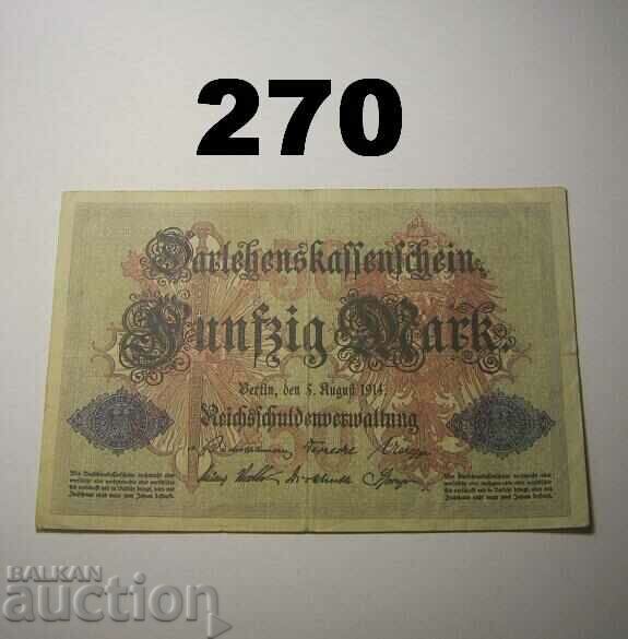 Berlin 50 mark 1914 VF Germany with price 4.00 BGN | € 2.05 Berlin 50 mark 1914 VF Germany with price 4.00 BGN | € 2.05