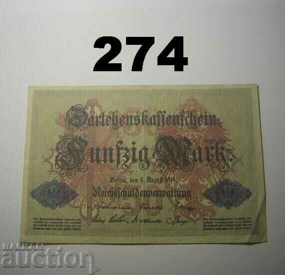 Berlin 50 mark 1914 VF Germany with price 4.00 BGN | € 2.05 Berlin 50 mark 1914 VF Germany with price 4.00 BGN | € 2.05