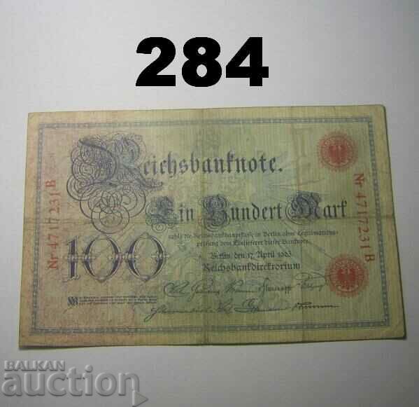 Berlin 100 mark 1903 Fine+ Германия