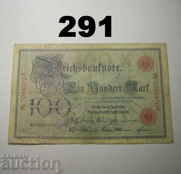 Berlin 100 mark 1907 Fine Германия