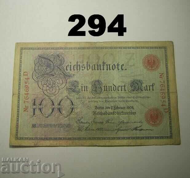 Berlin 100 mark 1908 (25mm) Fine Germany