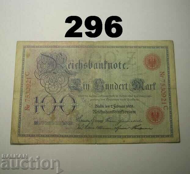 Berlin 100 mark 1908 (25mm) Fine Germany