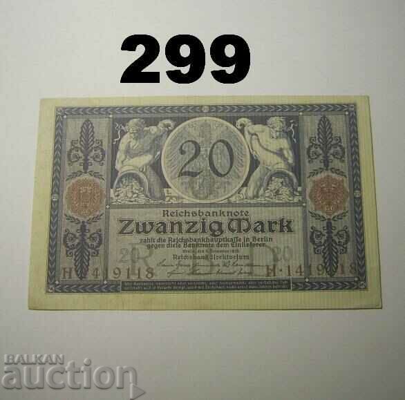 Berlin 20 mark 1915 XF+/AUNC Germany