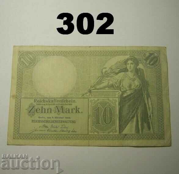 Berlin 10 mark 1906 VF Germania