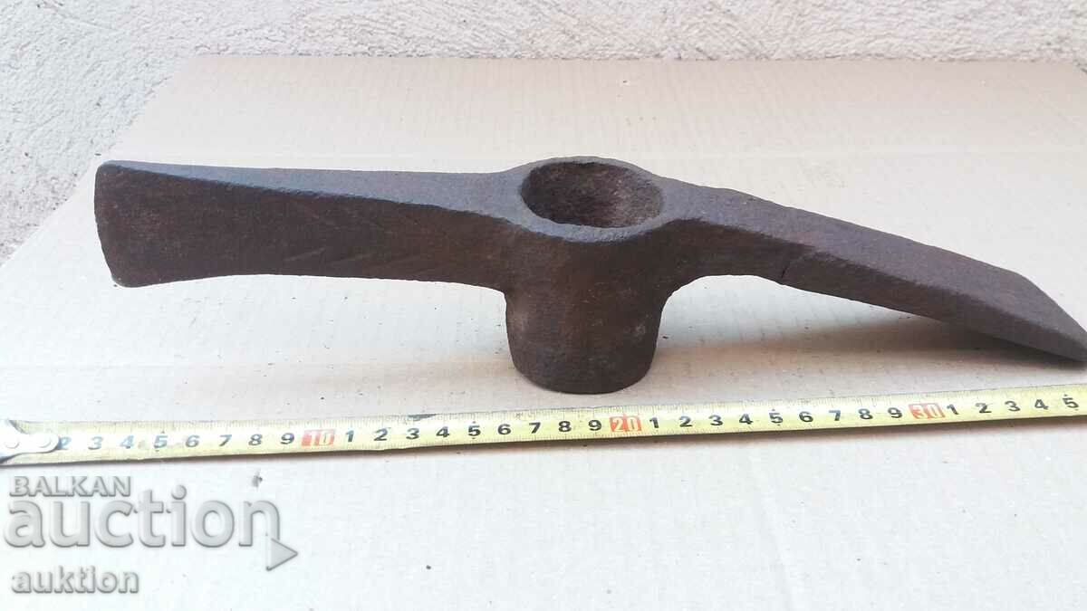 OLD SOLID FORGED PICK - AX, TOOL