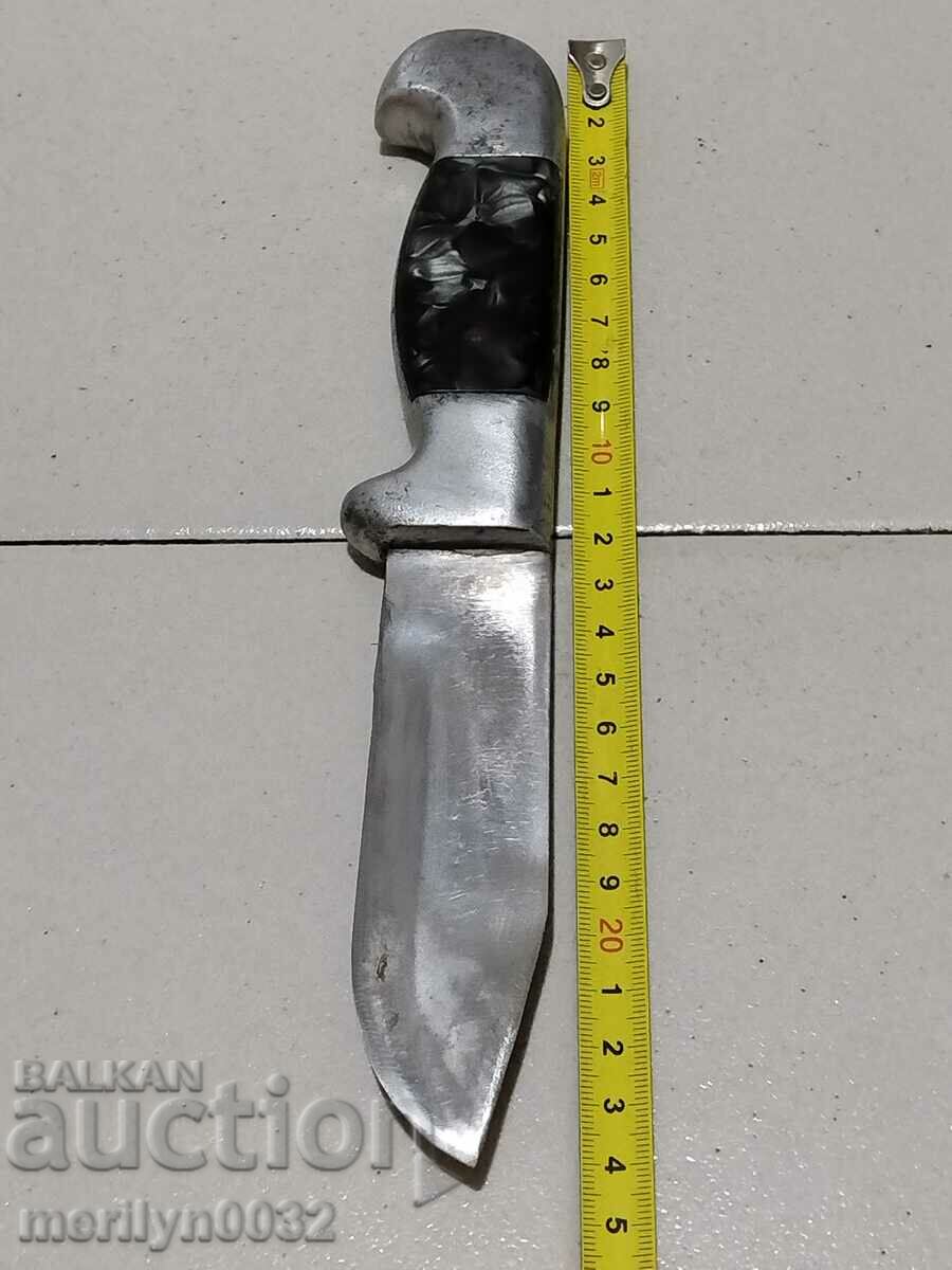 Old tourist knife with leather sheath - 5 Old tourist knife with leather sheath - 5