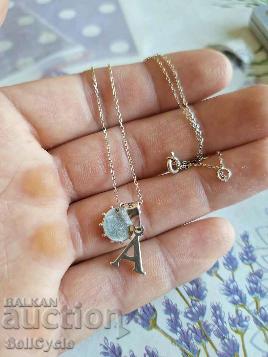 ✅ SILVER NECKLACE - LETTER "A" ❗