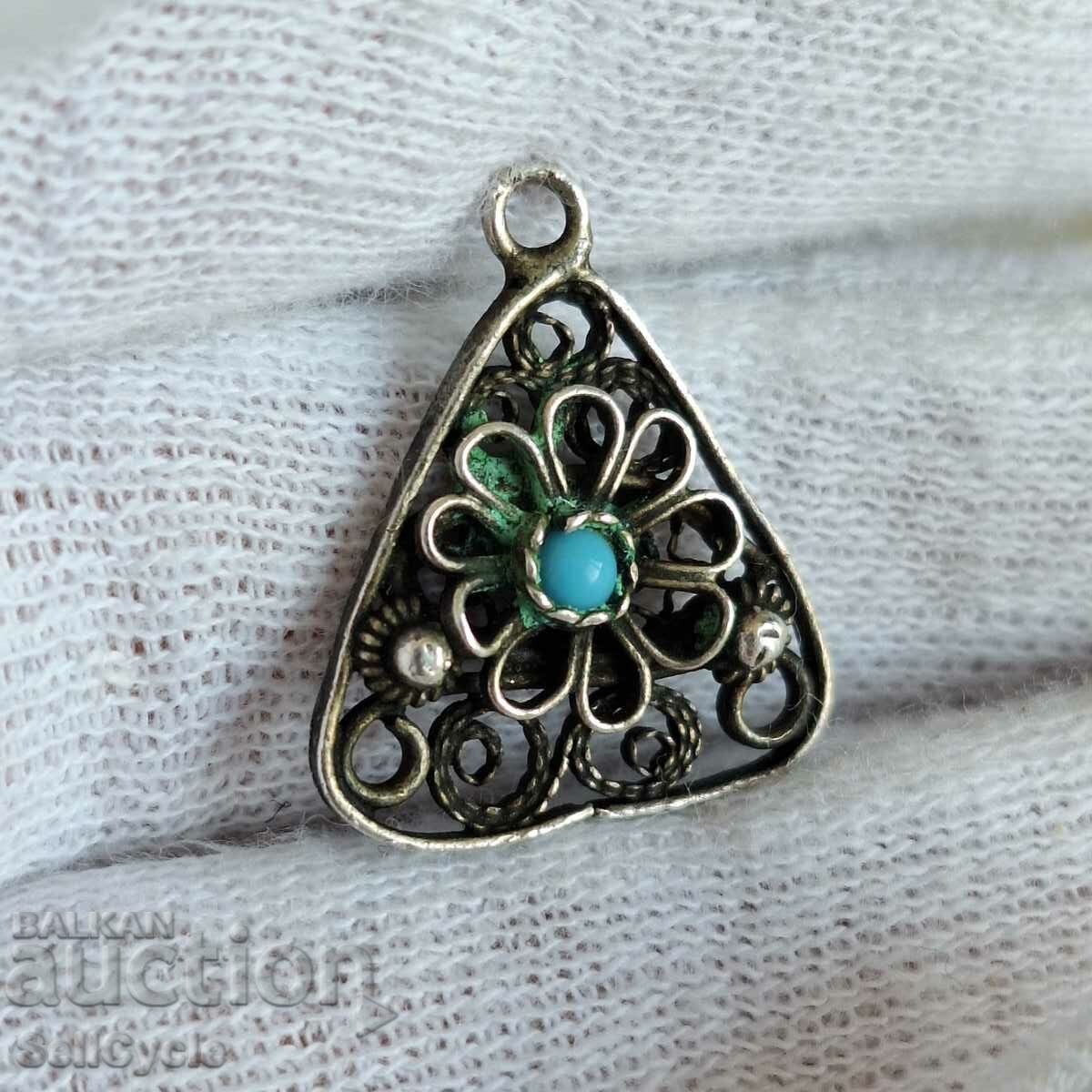 ✅ RENAISSANCE SILVER PENDANT WITH BLUE STONE ❗