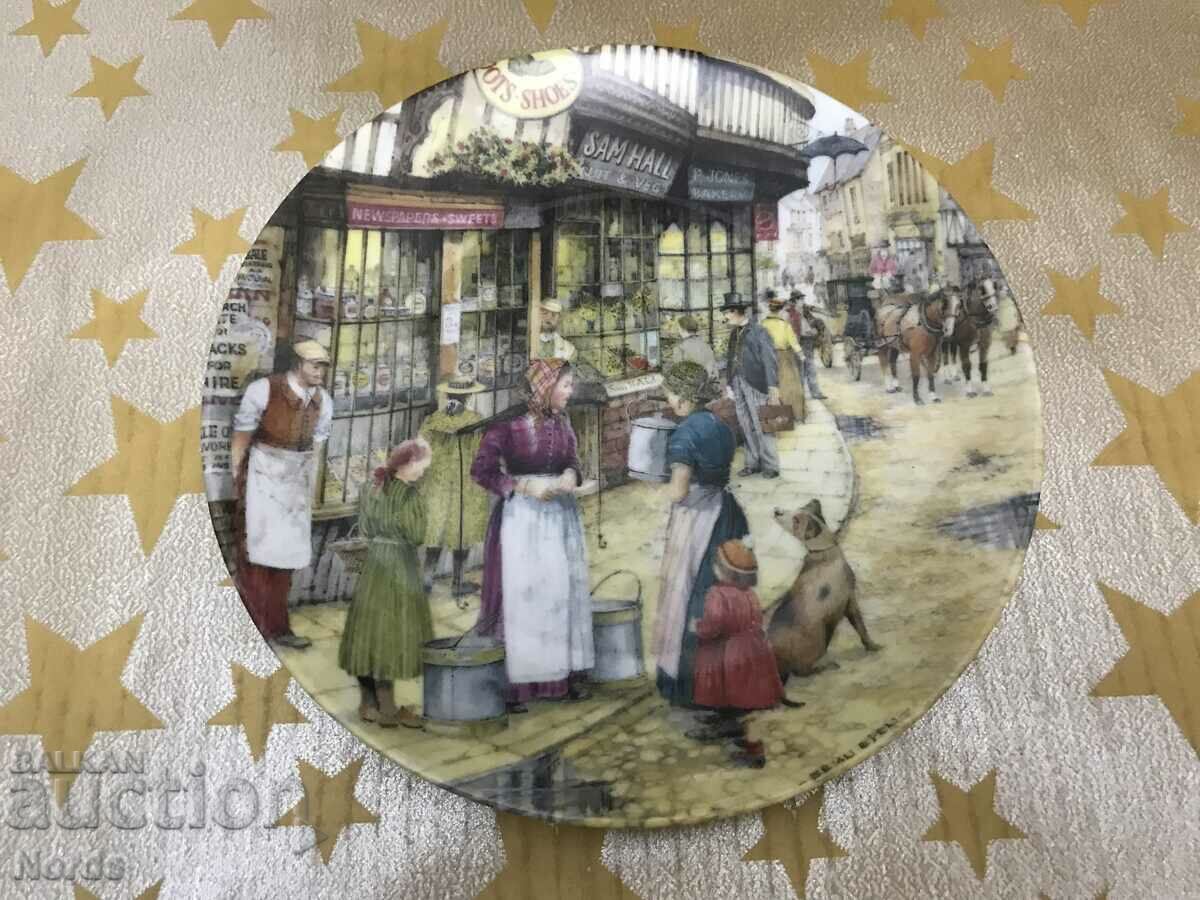 Porcelain plate for collection