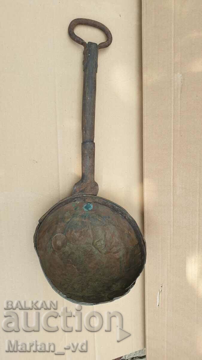 Παλιά χάλκινη μεγάλη κουτάλα - 6 Παλιά χάλκινη μεγάλη κουτάλα - 6