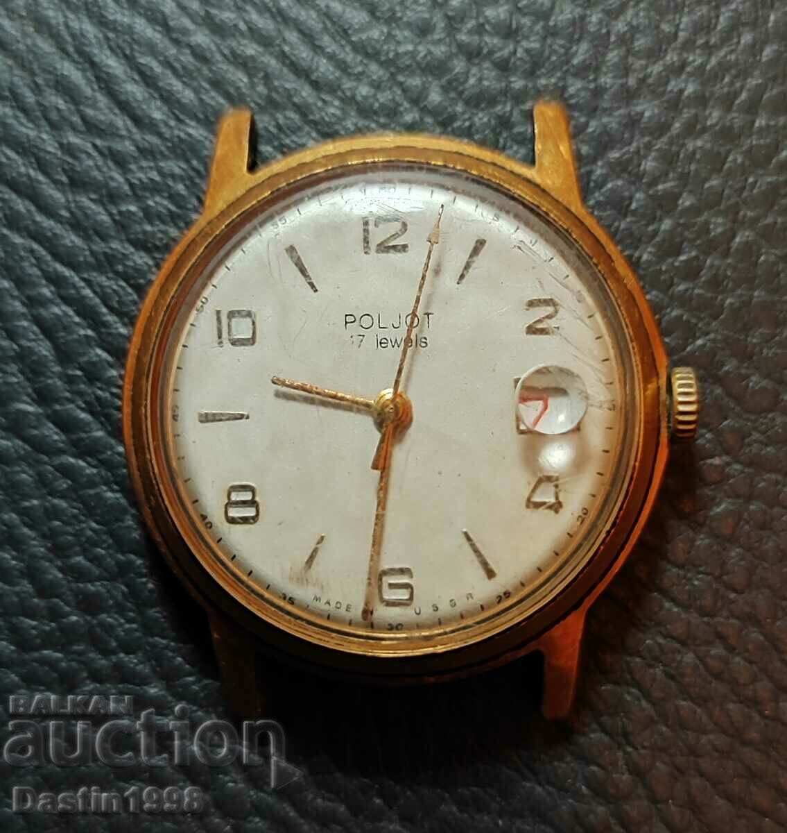 RARE FLIGHT POLJOT 17 STONE GOLD WATCH