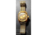 RARE WOMEN'S GOLDEN WATCH SEAGULL 10 MICRONAA