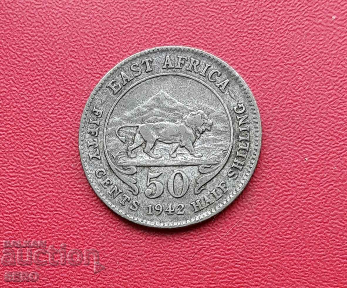 British East Africa-1/2 shilling/50 cents/ 1942