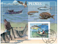 2009. Sao Tome and Principe. Fauna - Fishes. Block.