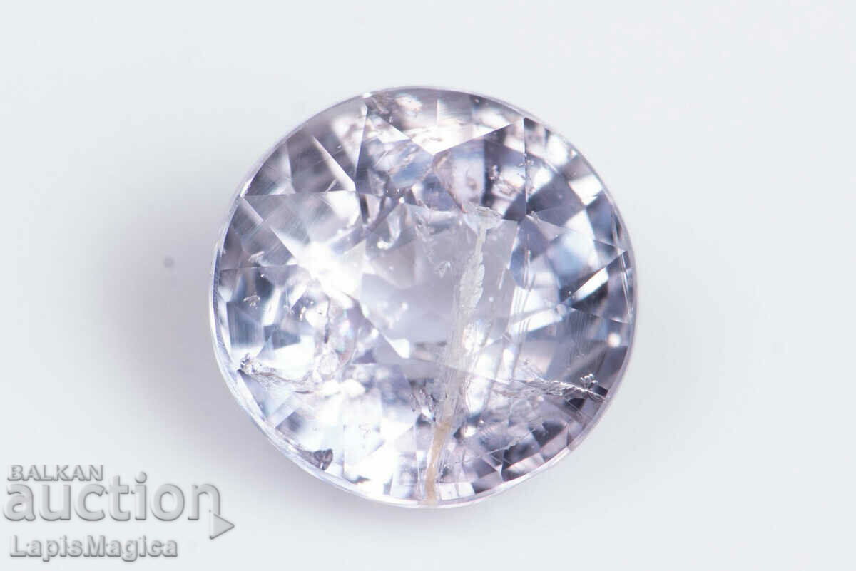 Safir violet 0,69 ct 5 mm tăiat rotund netratat