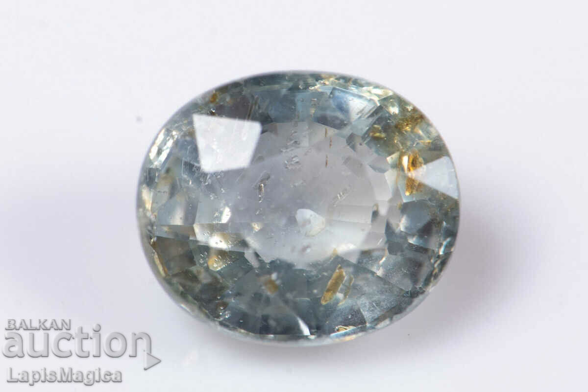 Green sapphire 1.43ct untreated oval cut