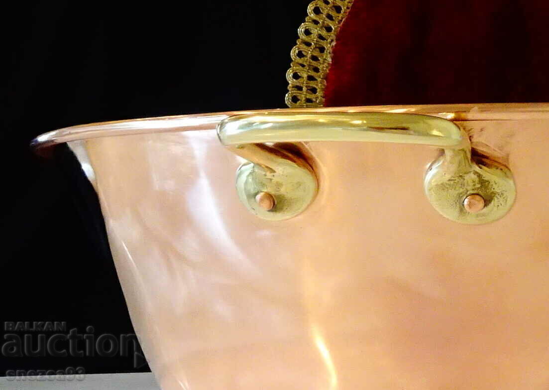 Livrarea Oală din cupru, tavă din cupru pentru zacuscă și dulceață 11 l