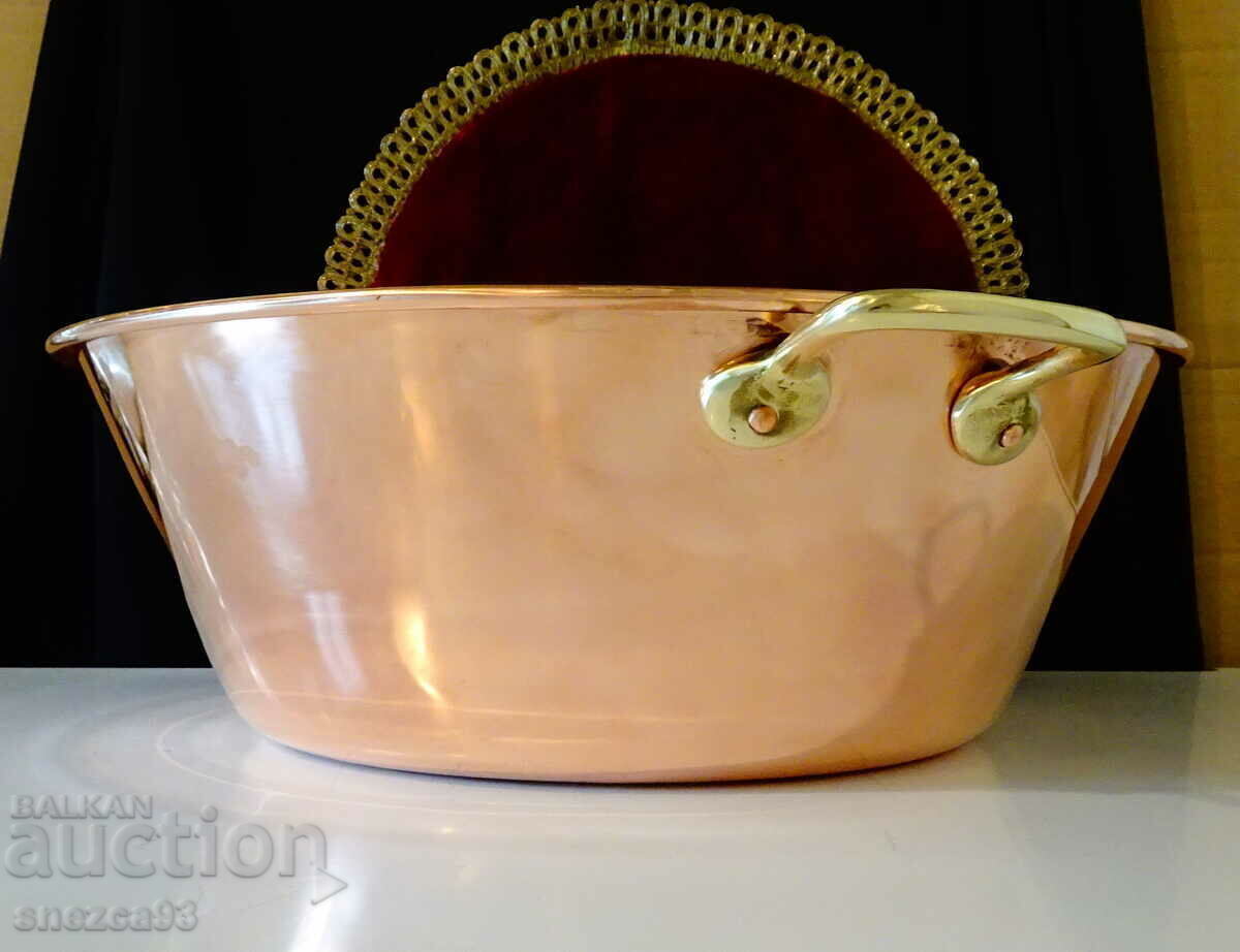 Copper pot, copper pan for lyutenitsa and jam 10 l - 7 Copper pot, copper pan for lyutenitsa and jam 10 l - 7