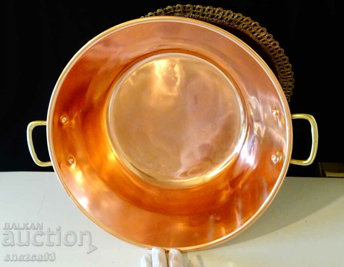 Copper pot, copper pan for lyutenitsa and jam 10 l Copper pot, copper pan for lyutenitsa and jam 10 l