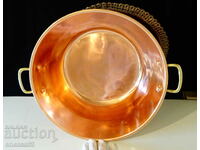 Χάλκινη κατσαρόλα, χάλκινο τηγάνι για λουτενίτσα και γλυκό 10 λίτρων