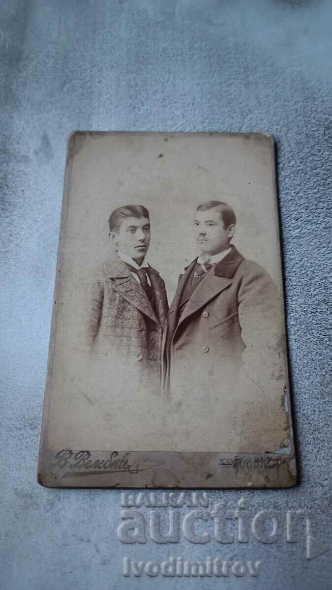 Photo Two young men Cardboard Photo Two young men Cardboard