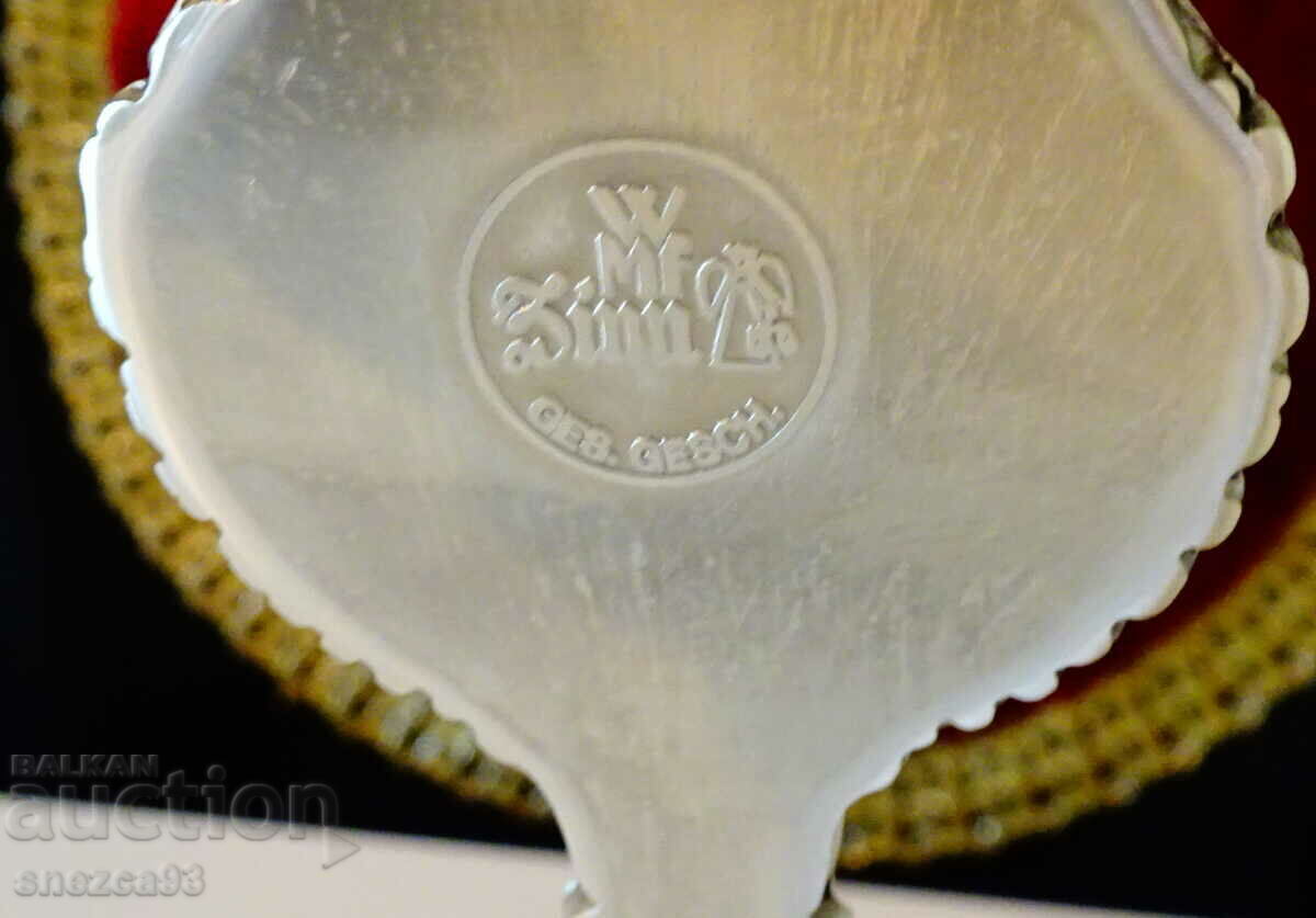 Калаена лъжица WMF,портрет на Шуберт,позлата. - 5