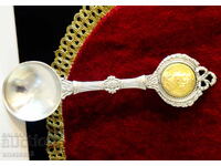 WMF pewter spoon for Schubert, gilt.