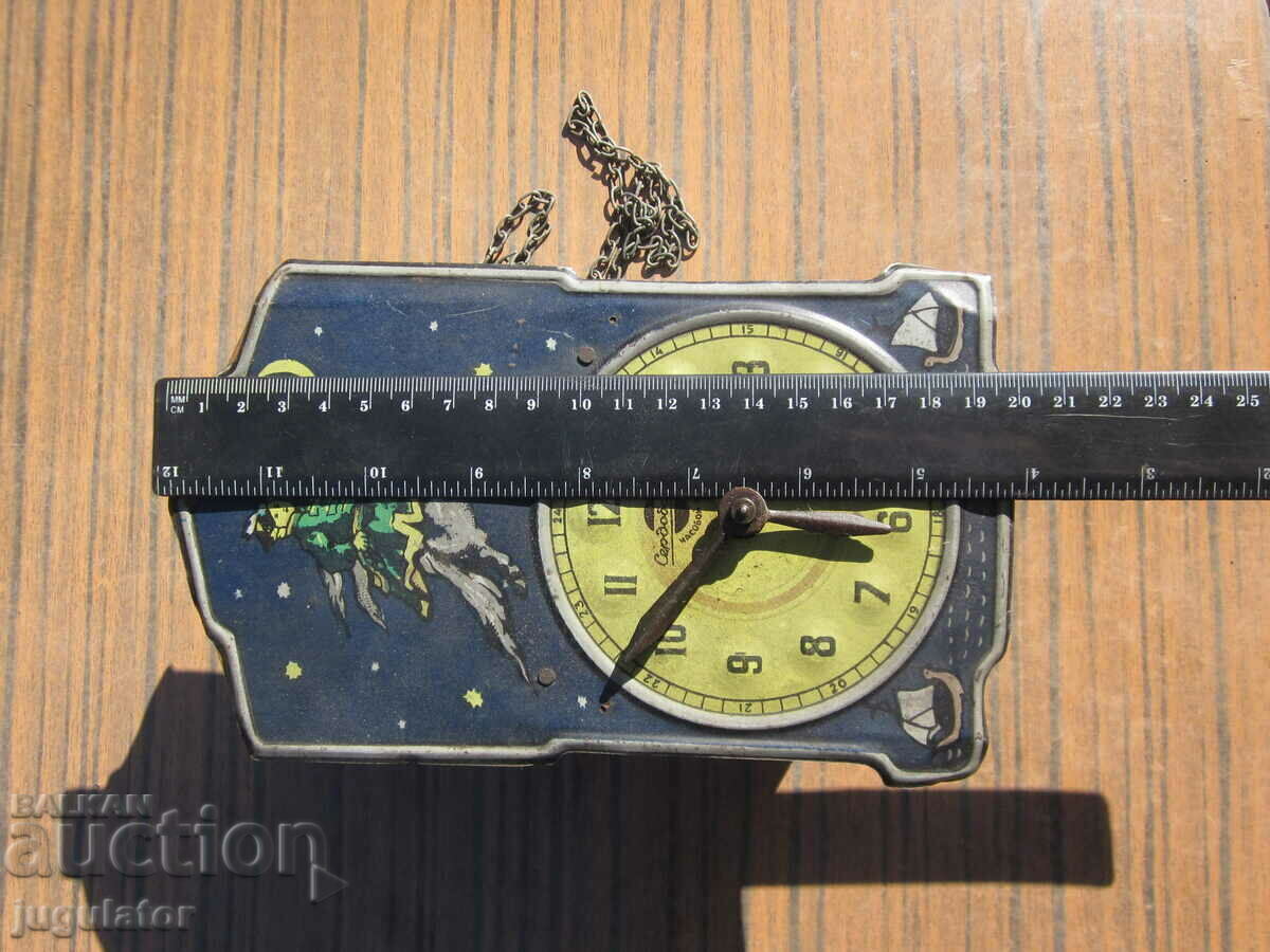 παλιό ρωσικό παιδικό ρολόι τοίχου Serdobsky SChZ - 7 παλιό ρωσικό παιδικό ρολόι τοίχου Serdobsky SChZ - 7