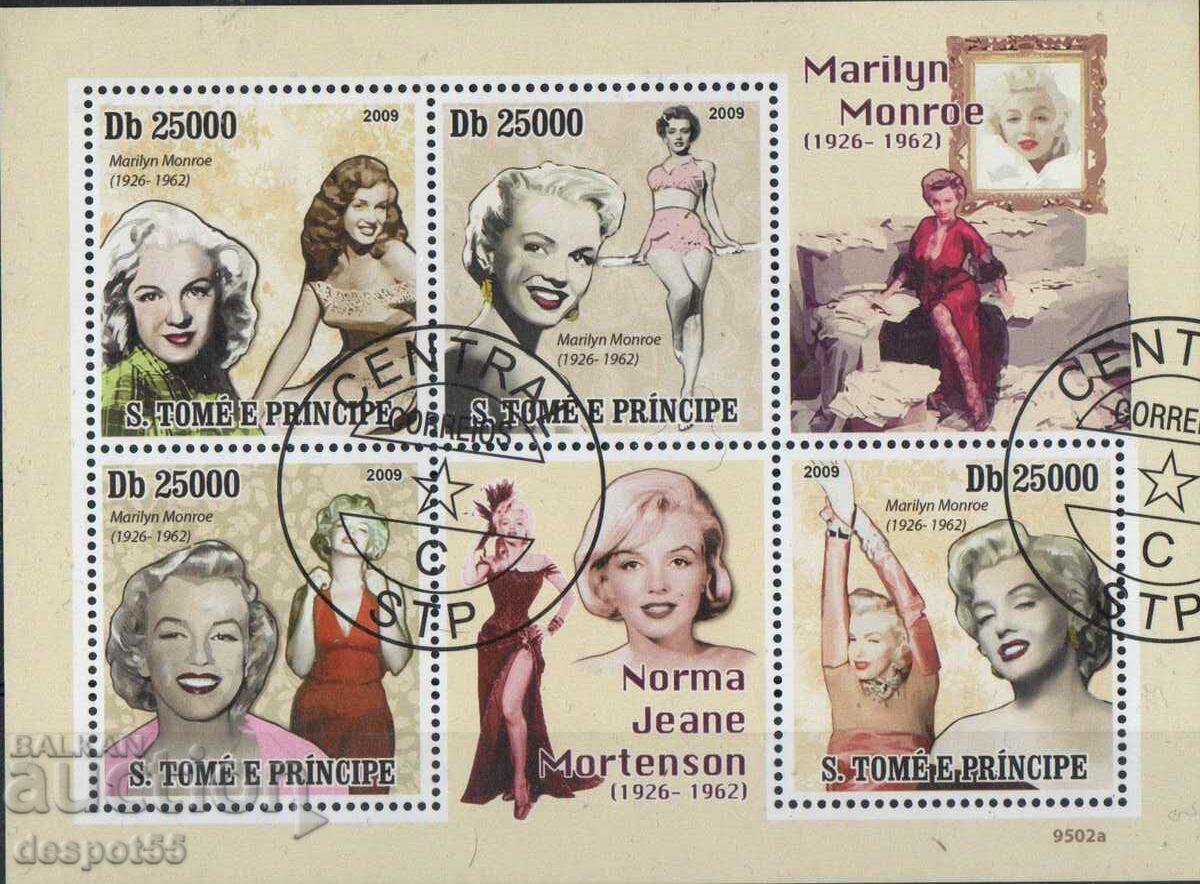 2009. Σάο Τομέ και Πρίνσιπε. Marilyn Monroe, 1926-1962. ΟΙΚΟΔΟΜΙΚΟ ΤΕΤΡΑΓΩΝΟ.