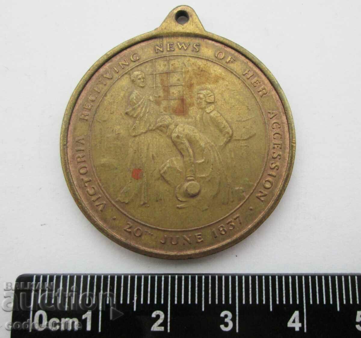 Delivery of Old medal for the coronation of Queen Victoria 1837. Delivery of Old medal for the coronation of Queen Victoria 1837.