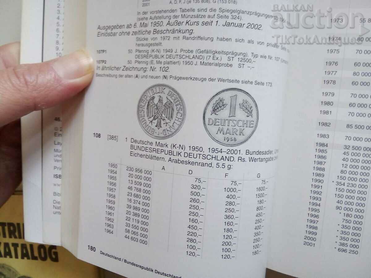 A pocket catalog of German money from 1871 to the present day with price 20.00 BGN | € 10.23