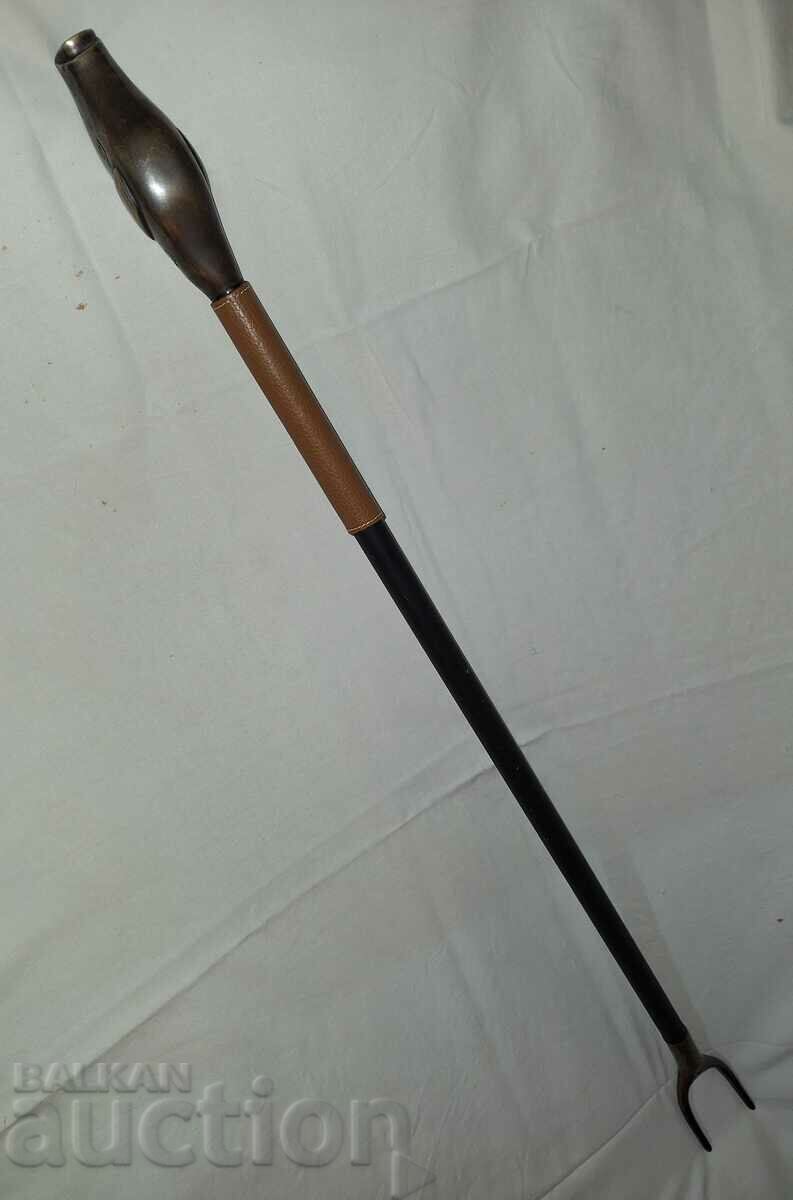 Antique metal tool with bronze plastic and two prongs with price 120.00 BGN | € 61.36 Antique metal tool with bronze plastic and two prongs with price 120.00 BGN | € 61.36