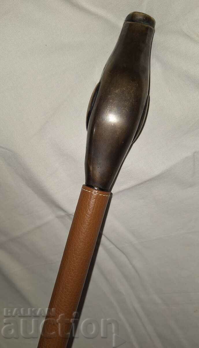 Antique metal tool with bronze plastic and two prongs - 5 Antique metal tool with bronze plastic and two prongs - 5