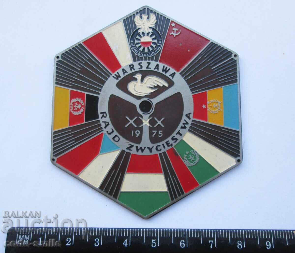 Auction Old military plate emblem auto moto club Warsaw Pact Auction Old military plate emblem auto moto club Warsaw Pact