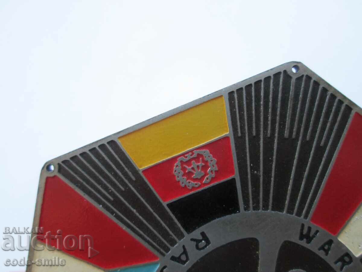 Old military plate emblem auto moto club Warsaw Pact - 5 Old military plate emblem auto moto club Warsaw Pact - 5
