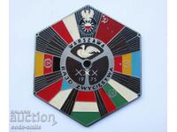 Old military plate emblem auto moto club Warsaw Pact