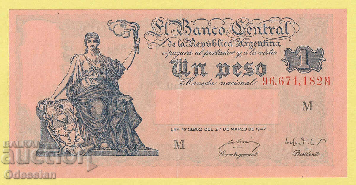 Argentina • 1 peso • 1947