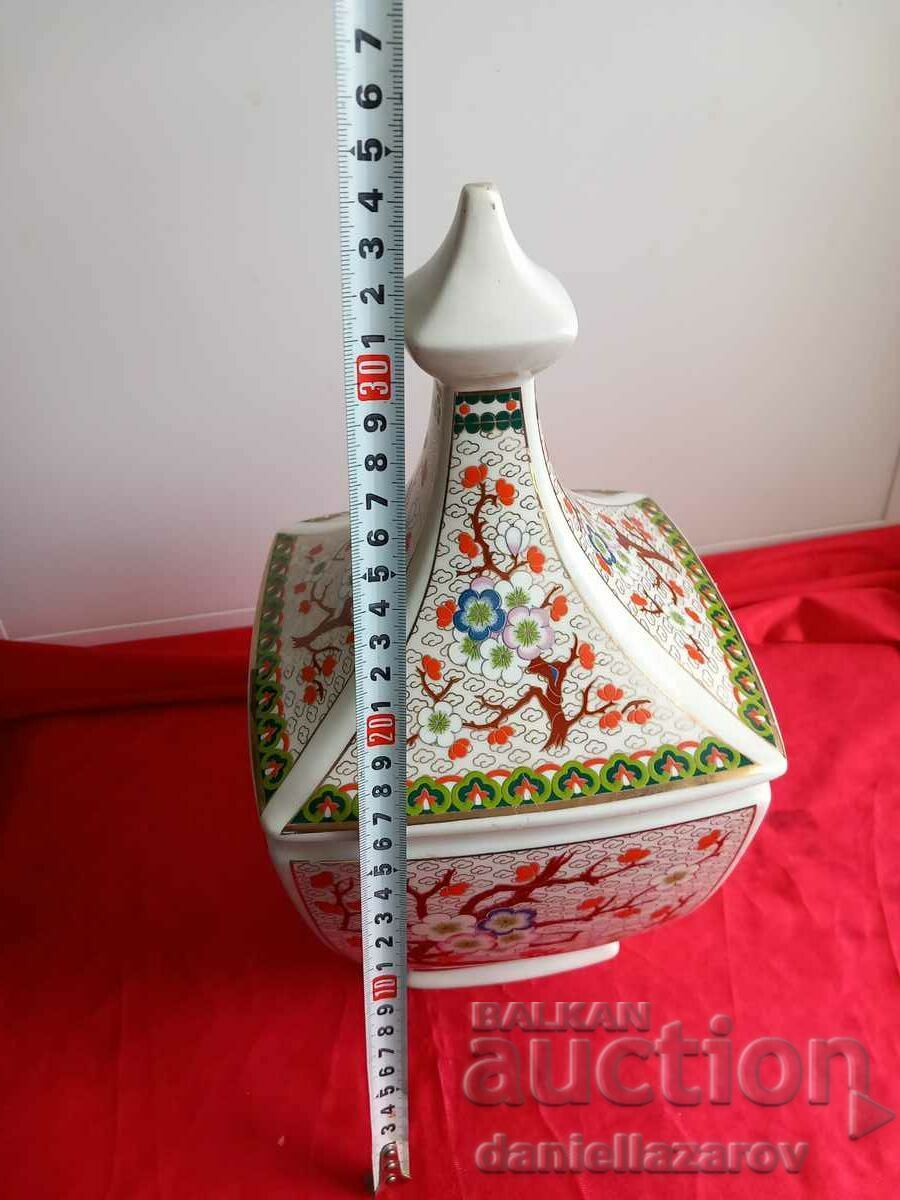 Urnă chinezească mare veche, vază, marcată! - 6