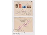 1948 first day traveled envelope registered mail SOFIA-U.S.A.