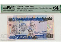 Nigeria 50 Naira 1984 Pick 27c PMG 64