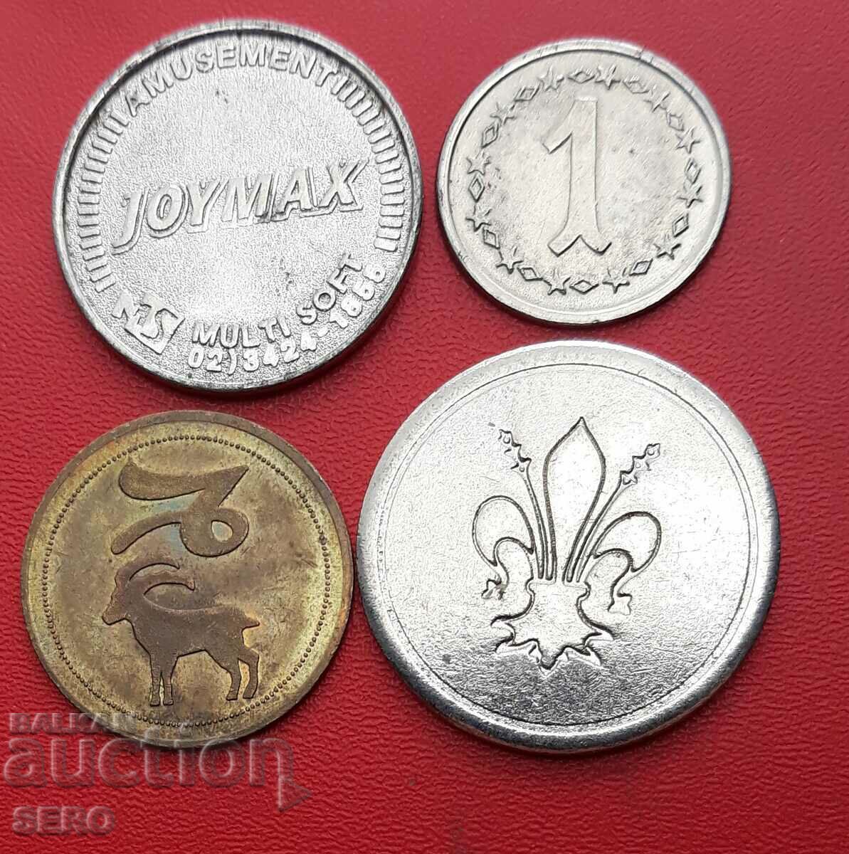 Tokens-lot 4 pieces