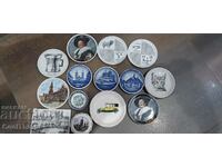 Porcelain plates for collection, decor marking