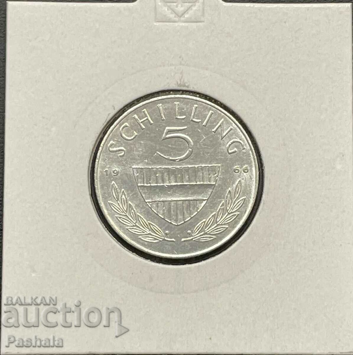 Austria 5 Shillings 1966 Silver.