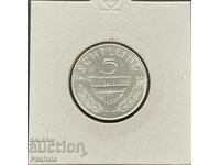 Austria 5 Shillings 1966 Silver.