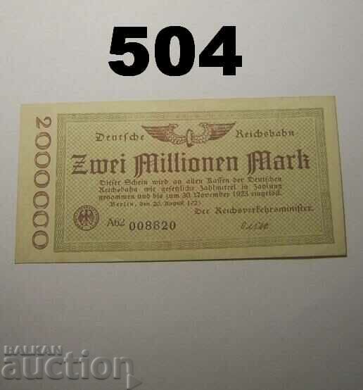 Berlin 2 millionen mark 1923 XF+ Germany