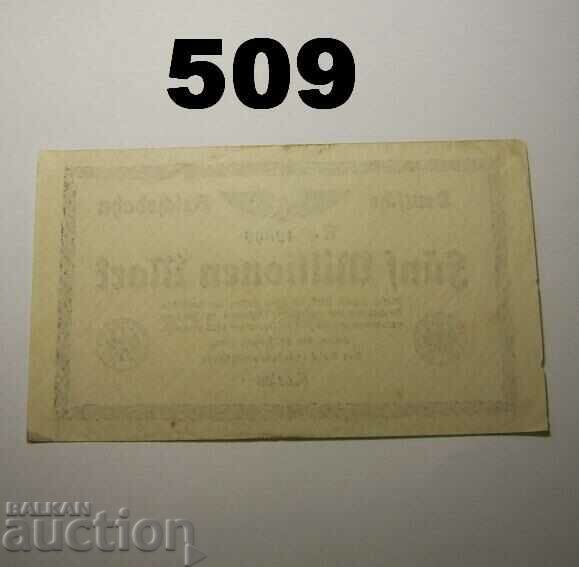 Berlin 5 millionen mark 1923 XF Germany with price 3.00 BGN | € 1.53 Berlin 5 millionen mark 1923 XF Germany with price 3.00 BGN | € 1.53