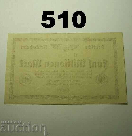 Berlin 5 millionen mark 1923 XF Germany with price 3.00 BGN | € 1.53 Berlin 5 millionen mark 1923 XF Germany with price 3.00 BGN | € 1.53